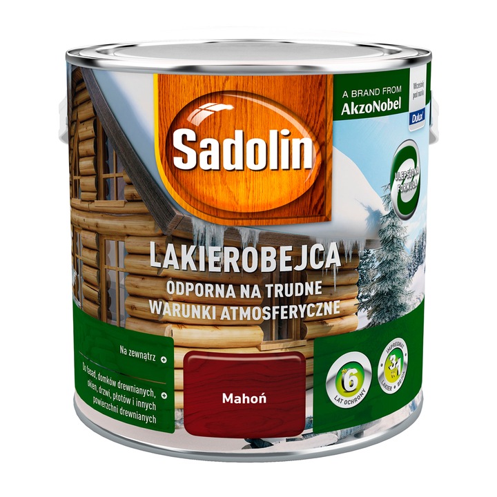Sadolin kültéri favédő lazúr, Mahagóni, 2.5L