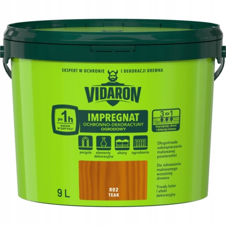 Лак за дърво за градината, Vidaron, Tec, 9л