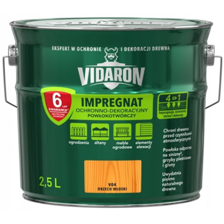 Faanyag impregnáló, Vidaron, 4in1, Dió, 2.5L