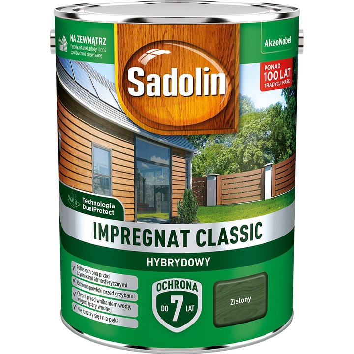 Sadolin Classic fa impregnáló, zöld, 4.5L