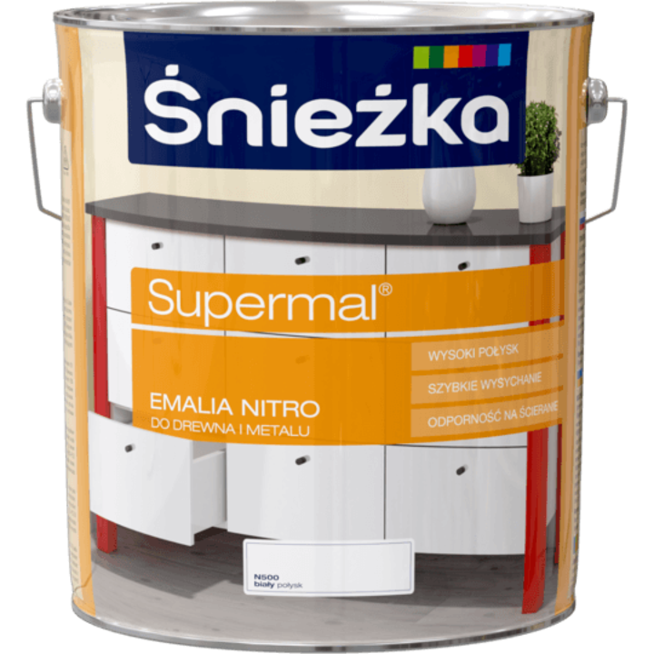 Supermal email Sniezka nitro fényes fehér 10L