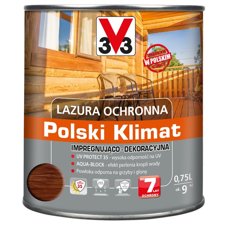 Lazura decorativa/protectoare pentru lemn exotic, V33, 0.75L