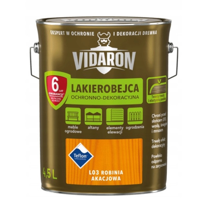 Lakk fa felületre, Vidaron, Akác (Robinia), 4.5L