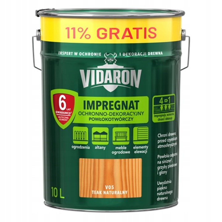 Ulei pentru lemn, Vidaron Impregnare Teak Natural V05 mat 10L