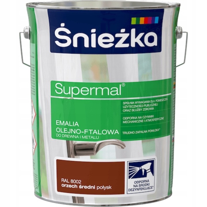 Sniezka Zománcfesték, Supermal, Közepes dió, 5L