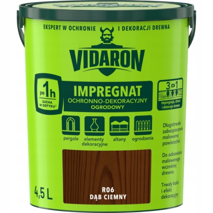 Kerti fa impregnáló, Vidaron, Sötét tölgy, 4.5L