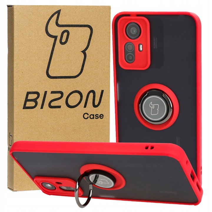 Калъф за звънене на телефон, Bizon, Съвместим с Redmi Note 12S, Червен