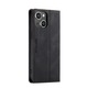 Husa pentru iPhone 15 Plus, CaseMe Retro, slim, piele, tip portofel, stand, inchidere magnetica, textura moale, protectie RFID, Negru