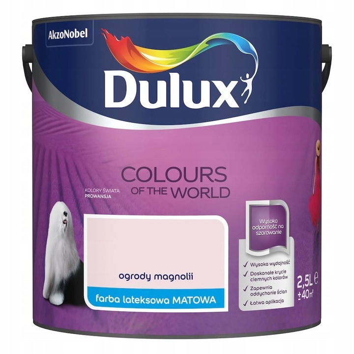 Боя за поддръжка на дърво, DULUX, 2,5 л, розова