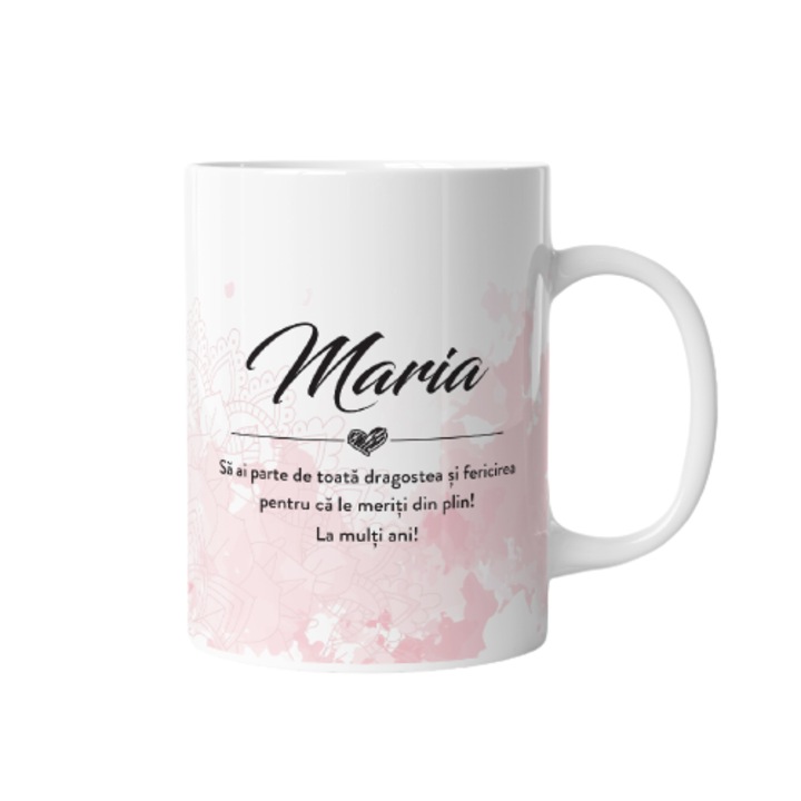 Cana personalizata cu nume, 9,6 cm x 8,2 cm, 320 ml