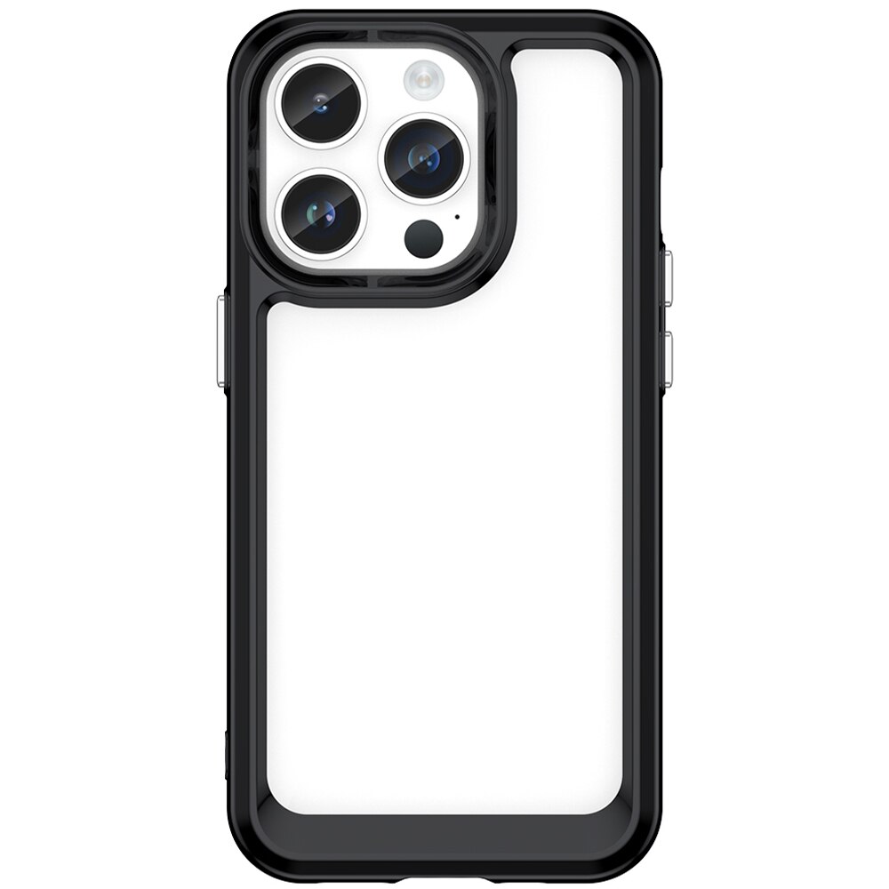 Подсилен прозрачен калъф, съвместим с Apple iPhone 15 Pro Max, твърд ...