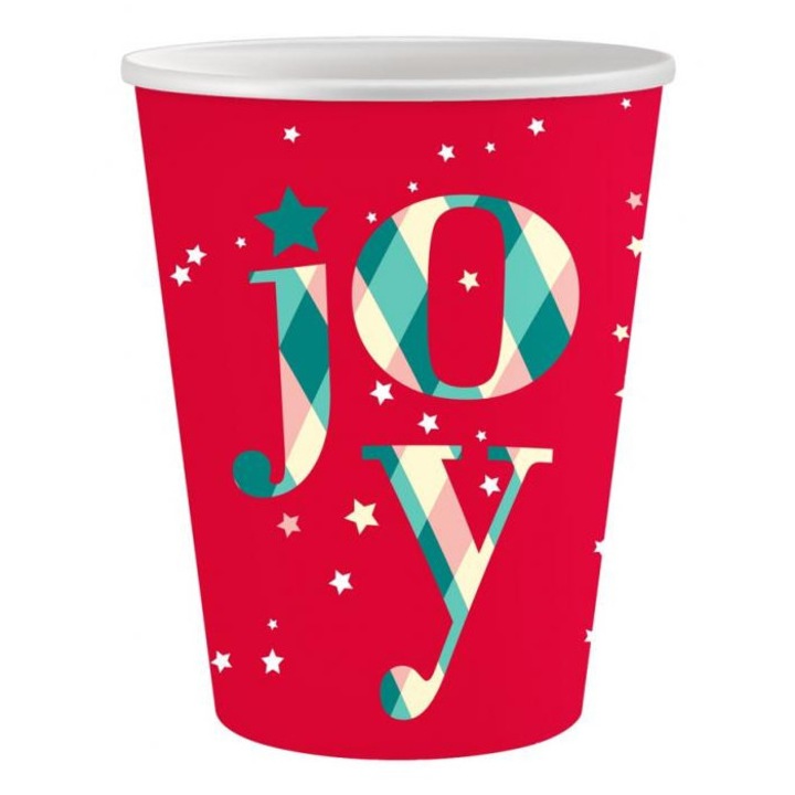 Коледни хартиени чаши 6 броя 250мл