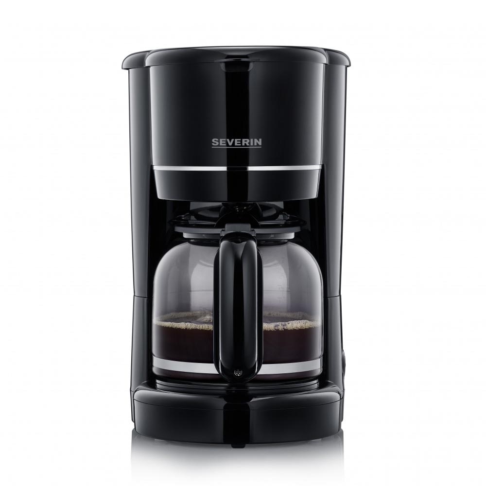 Cafetiera Severin, S4320, capacitate 1.25 litri, carafa din sticla, mentinere la cald, filtru detasabil si lavabil, buton on/off iluminat, rezervor de apa gradat, curatare usoara, negru