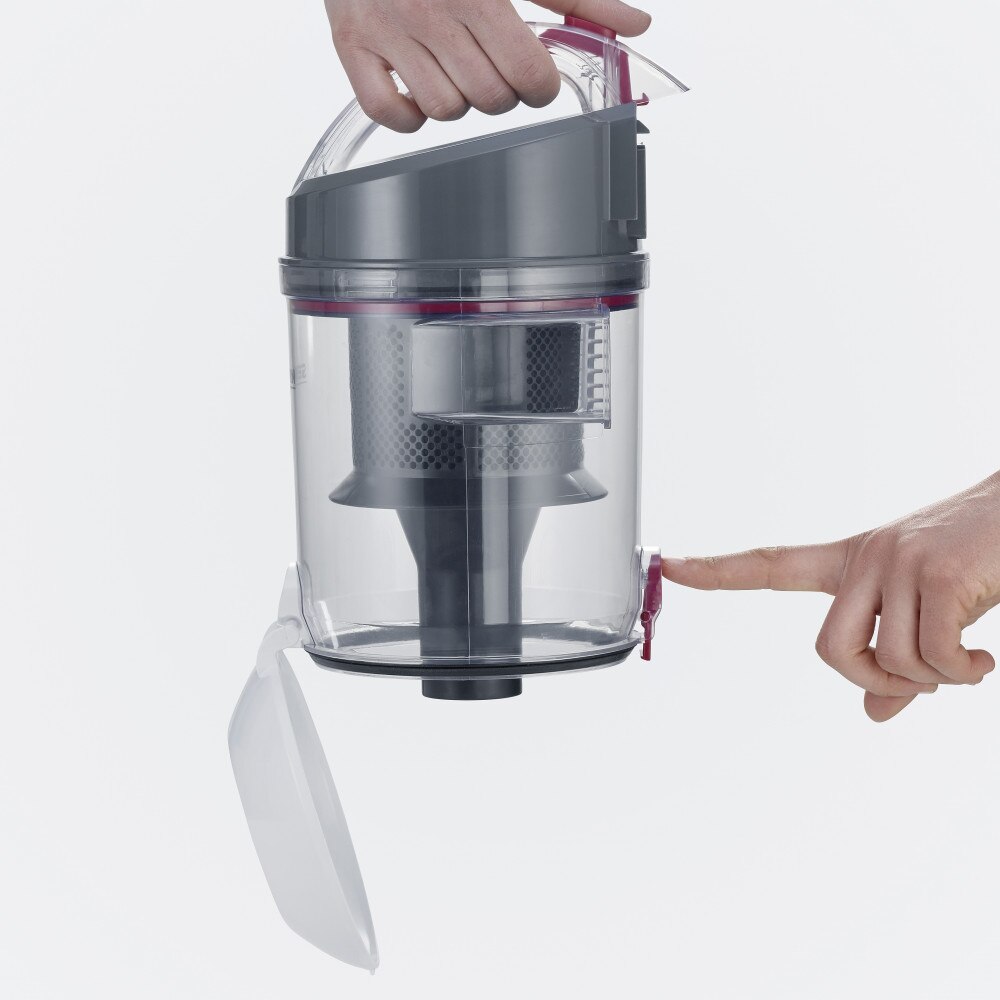 Aspirator fara sac Severin CY7088 cu un singur ciclon, 800 W, rezervor de 2,1 l, suflante de podea premium ECO, filtru HEPA 13, alb-rosu
