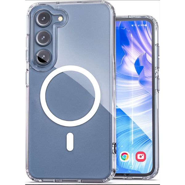Husa compatibila cu Samsung S23 Plus, MagSafe, silicon, transparent