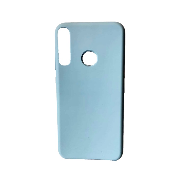 Husa Candy Silicone Compatibil cu Huawei P40 Lite E, G-Tech Protectie camera, Interior de microfibra, Slim, Flexibila, Albastru Deschis