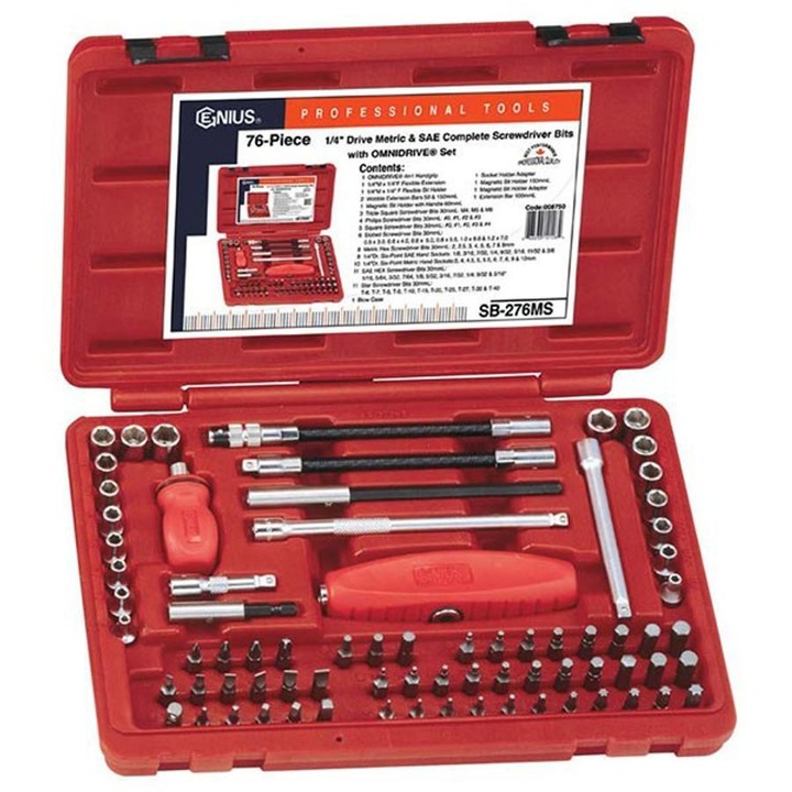 Genius csavarhúzó bit készlet 76 db