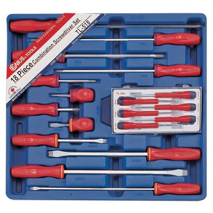 Genius csavarhúzó készlet 18 db