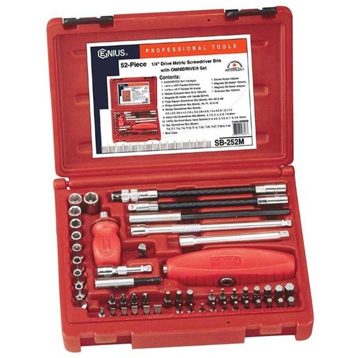 Genius csavarhúzó bit készlet 52 db