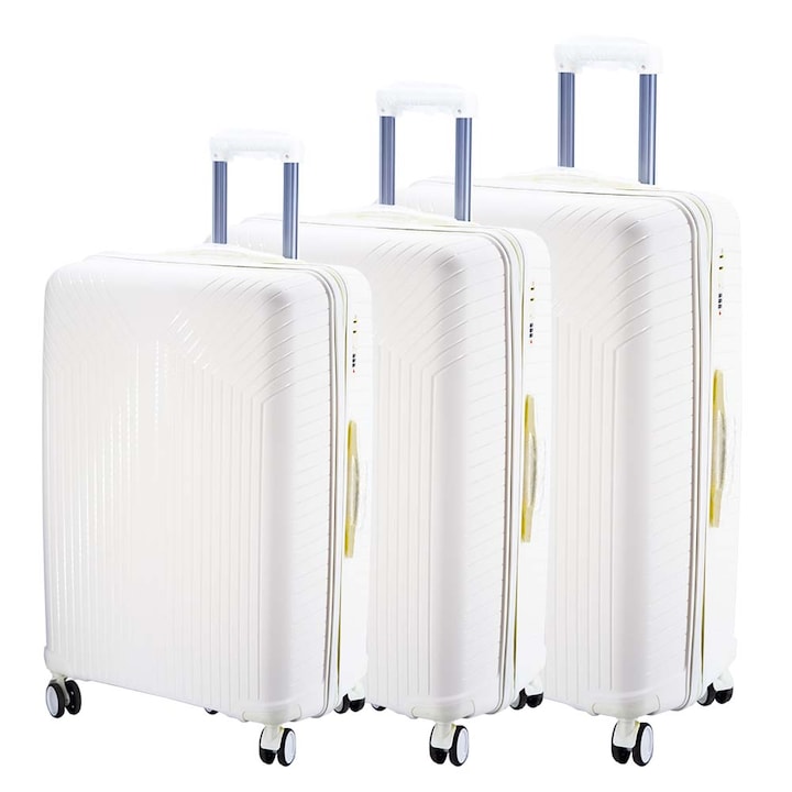 Dollcini, World Travel Suitcase 28", комплект 3 бр., (357910-204D), бял