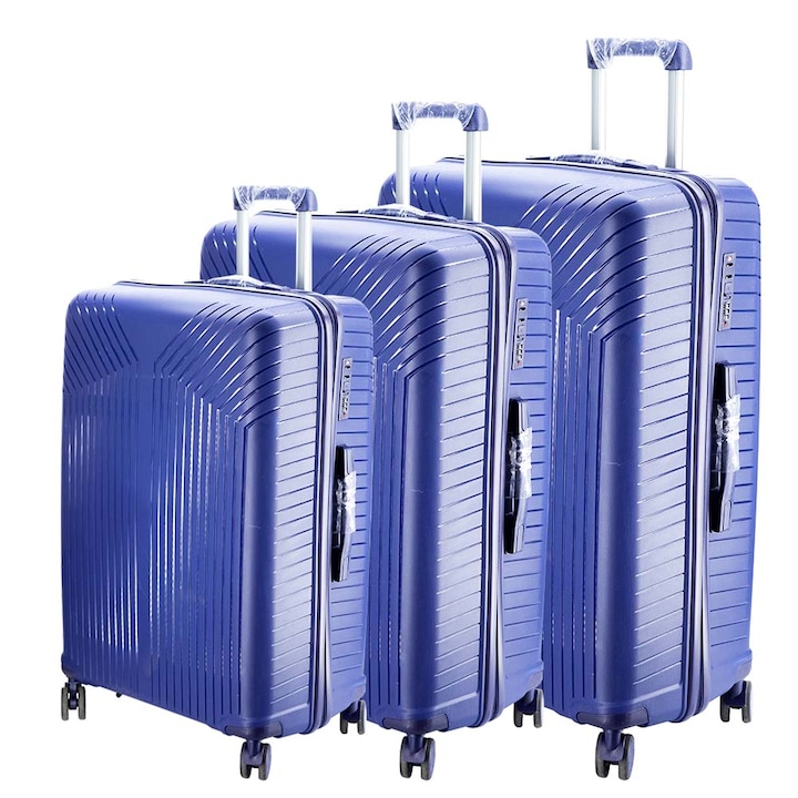 Dollcini, World Travel Suitcase 28", 3 бр. комплект, (357910-205D), син