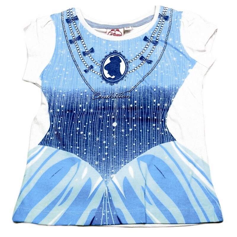 Tricou cu maneci scurte, Disney Personaje multiple - Princess, Bleu, 3 ani