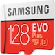 Карта памет Samsung Micro-SDXC EVO Plus 128GB, Клас 10, UHS-I U3, SD адаптер