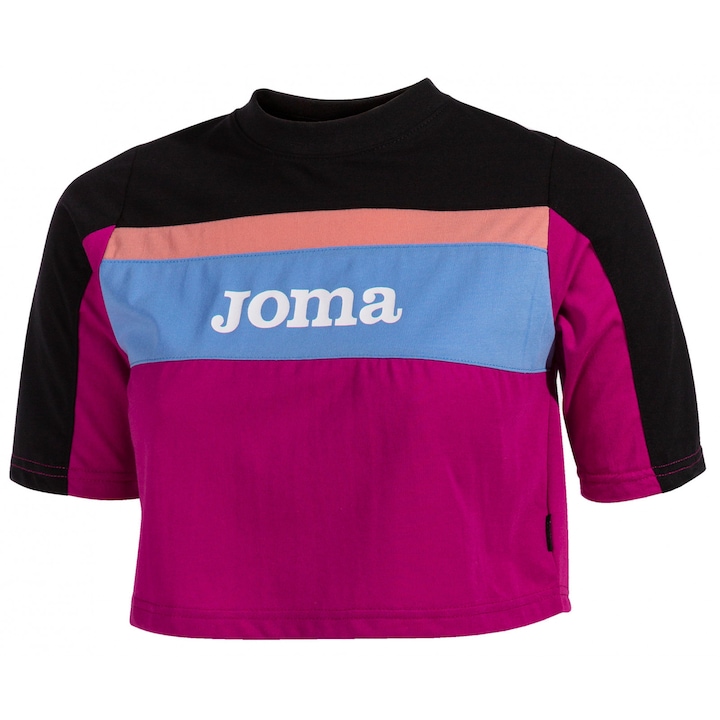 Tricou scurt cu maneca scurta California 800080.525, Joma, Fucsia/Negru, Rosu