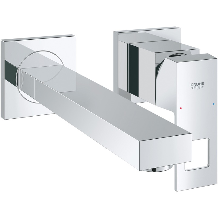 Смесител за мивка Grohe Eurocube 23447000, 1/2'', Стенен монтаж, Размер L, Едноръкохватков, Хром