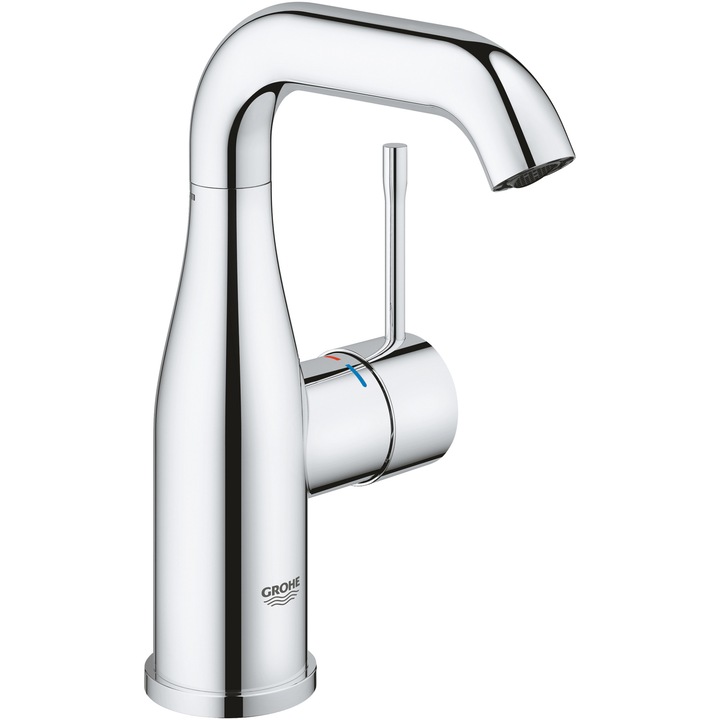 Смесител за мивка Grohe Essence 23798001, Размер M, 3/8'', Въртящ се, Вентил push, Хром