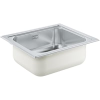 Chiuveta de bucatarie Grohe K200 31719SD0, 533 x 458 mm, o cuva, montare pe blat, sistem de scurgere, inox satinat