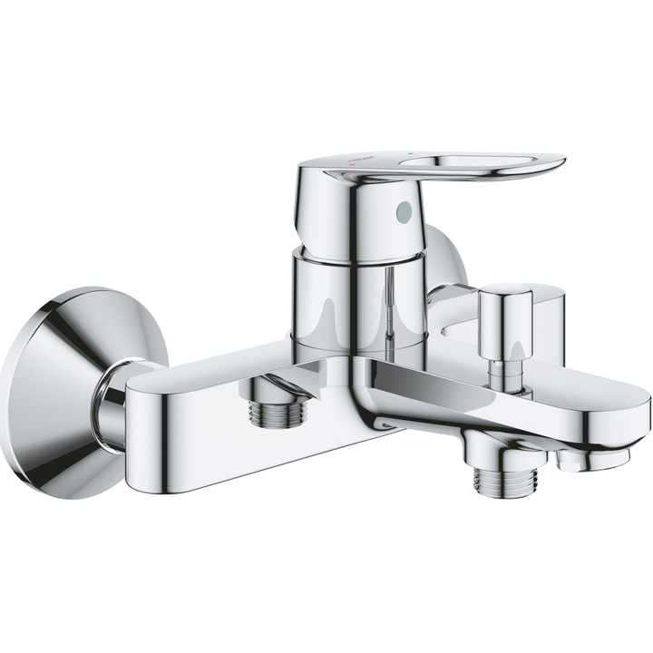 Смесител за вана Grohe Bauloop 23603000, 1/2'', Външно, Едноръкохватков, Дивертер, Керамичен патрон, Хром