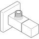 Grohe Eurocube 22012000 szelepcsap, 1/2'' x 3/8'', jelöletlen, króm