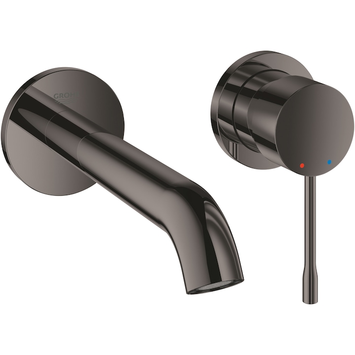 Смесител за умивалник Grohe Essence 19408001, 1/2'', Стенен, M, 183 мм, Без вентил, Гланц, Графит