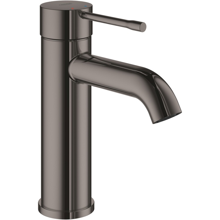 Смесител за умивалник Grohe Essence 23590A01, 3/8'', Размер S, Едноръкохватков, Керамичен патрон, Без оттичане, Гланц, Твърд графит