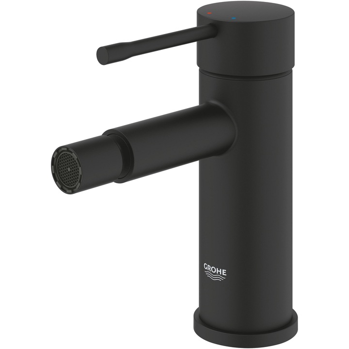 Baterie bideu Grohe Essence 24395KF1, 3/8'', marimea M, moncomanda, aerator, fara ventil, mat, negru
