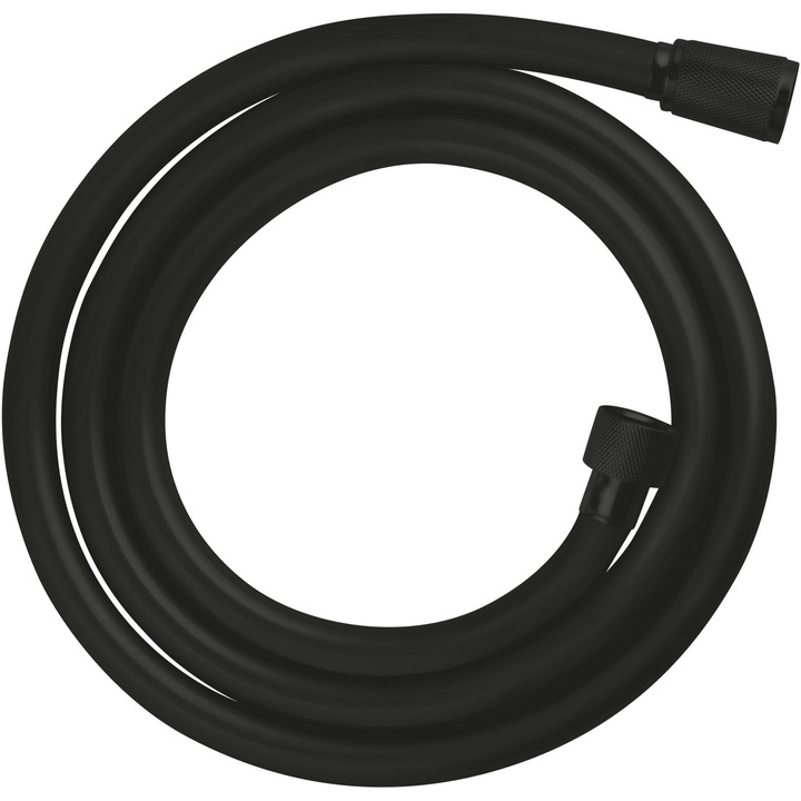 Furtun de dus Grohe VitalioFlex 287412432, universal, 1/2'' x 1/2'', 1.5 m, anti-rasucire, mat, negru