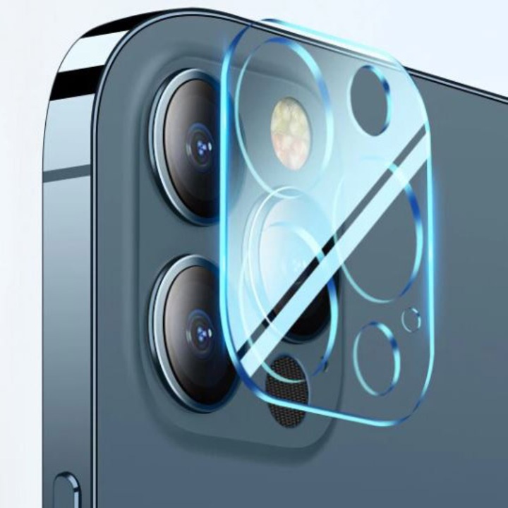 Folie Protectie Camera, Compatibila cu iPhone 13/13 Mini, Sticla securizata