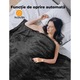 Patura cu incalzire electrica Regal Bliss ® cu protectie impotriva supraincalzirii, extrem de moale si placuta la atingere, cu temporizator si 10 trepte de incalzire, 160W, telecomanda LCD, 120x160cm, Gri