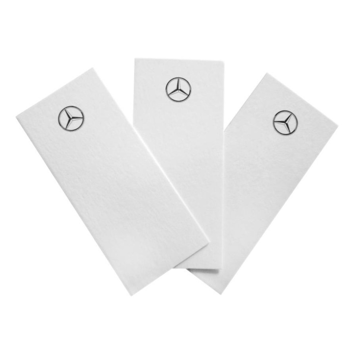 100 db-os parfüm teszter papír készlet, Mercedes-Benz, fehér