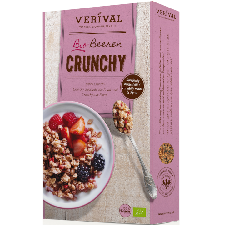 Cereale Crunchy cu fructe de padure Verival Bio, 375g