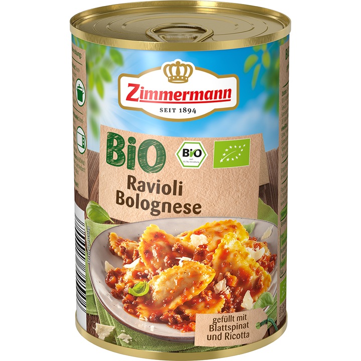 Ravioli Bolognese Zimmermann Bio, 400g