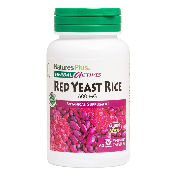 Supliment alimentar Nature's Plus, Red Yeast Rice 600mg, 60 capsule