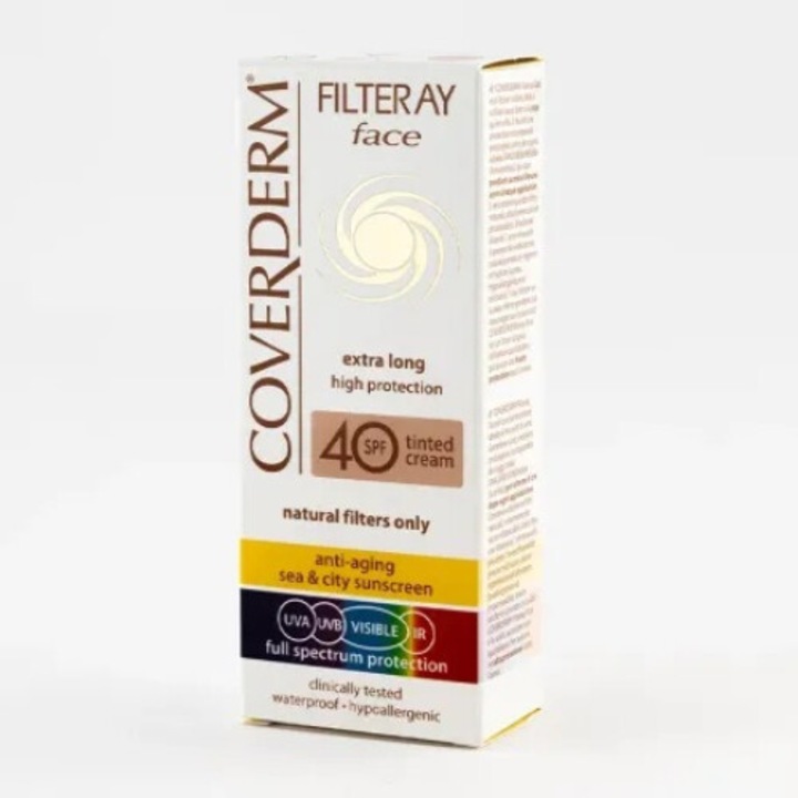 Crema protectie solara pentru fata, Coverderm, Filteray SPF40, 50 ml