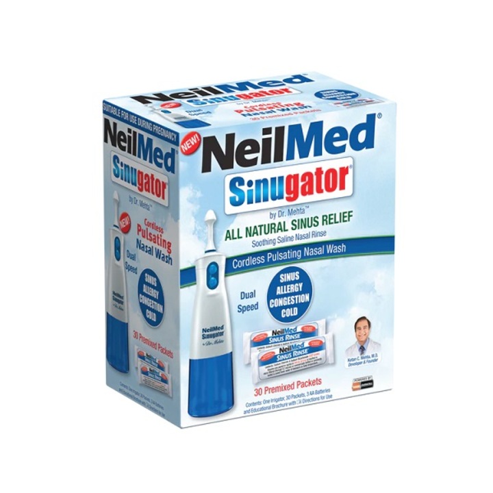 Aspirator nazal, NeilMed, Alb/Albastru