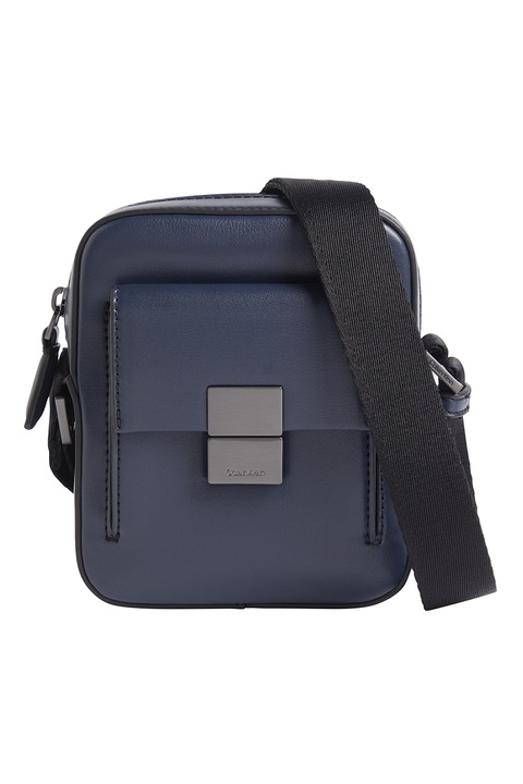 CALVIN KLEIN, Keresztpántos műbőr táska zsebbel az elején, Tengerészkék