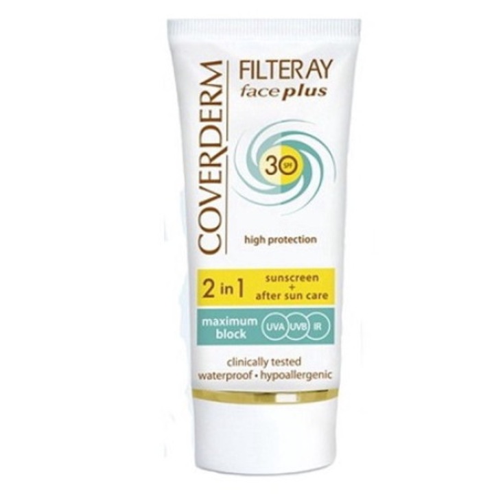 Crema 2 in 1 SPF30, Coverderm, 50 ml, Bej deschis