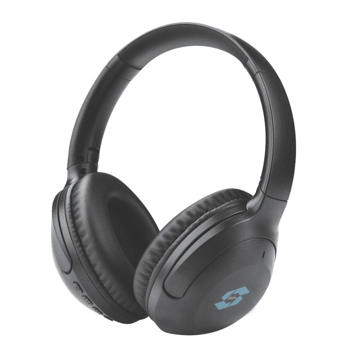 Сгъваеми безжични слушалки over-ear iSEN HL2, Черни, Bluetooth v5.3, Вграден микрофон, ANC (активно шумопотискане), Стерео бас, 300mAh