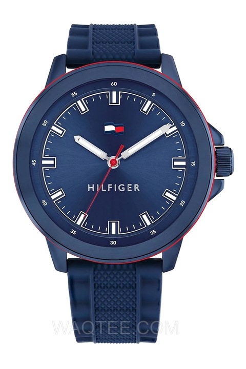 Tommy Hilfiger, Кварцов часовник със силиконова каишка, Тъмносин