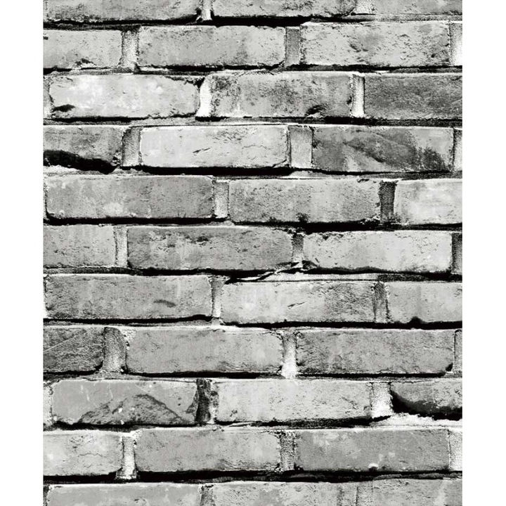 Tapéta DEGRETS 16153, Vinyl, Tégla 1 3D szürke Méret: 0.53m x 10.05m = 5.3 m2